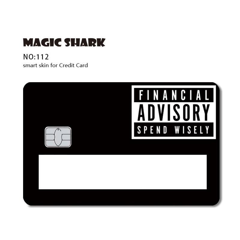 Magic Shark Poker Hunter Dog Out of Stock Car Snake Broke Black Card Window Sticker Film SKin Cover for Debit Credit Card