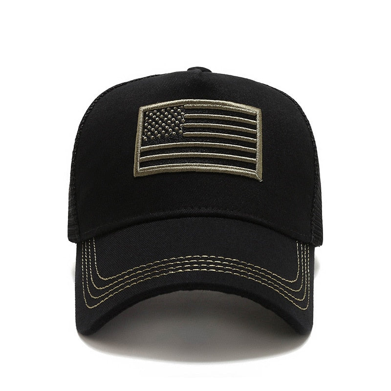 New Men Mesh Baseball Cap Men Women Tactical Army Military Dad Hat USA American