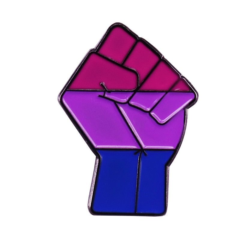 LGBT fist brooch gay badge