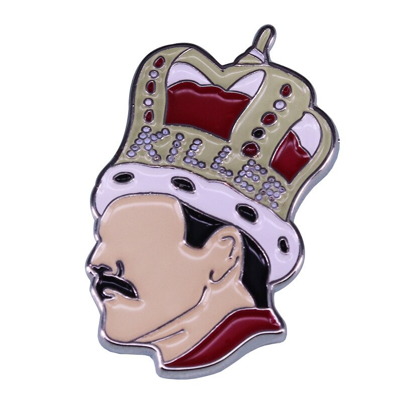 Freddie Mercury Brooch Queen Inspiration Badge Rock Music Fan Lovers Accessories