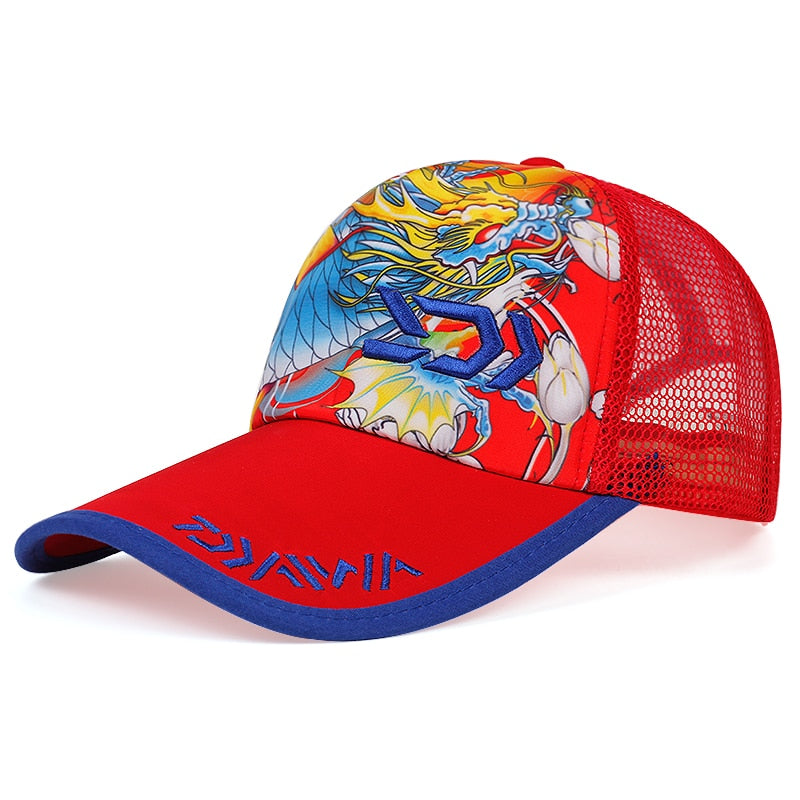 New Fashion basebal cap summer outdoor sports mesh caps for Men Dragon color print hip hop hat snapback Popular Hats Unisex
