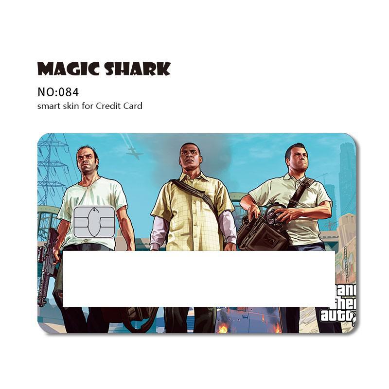 Magic Shark Poker Hunter Dog Out of Stock Car Snake Broke Black Card Window Sticker Film SKin Cover for Debit Credit Card