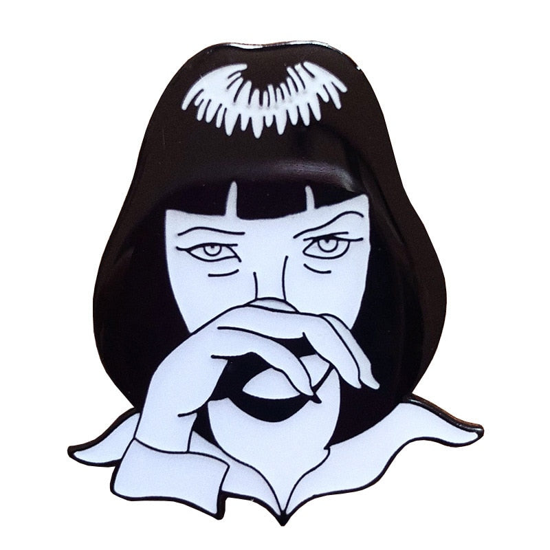 Mia Wallace Brooch Pulp Fiction Film Badge