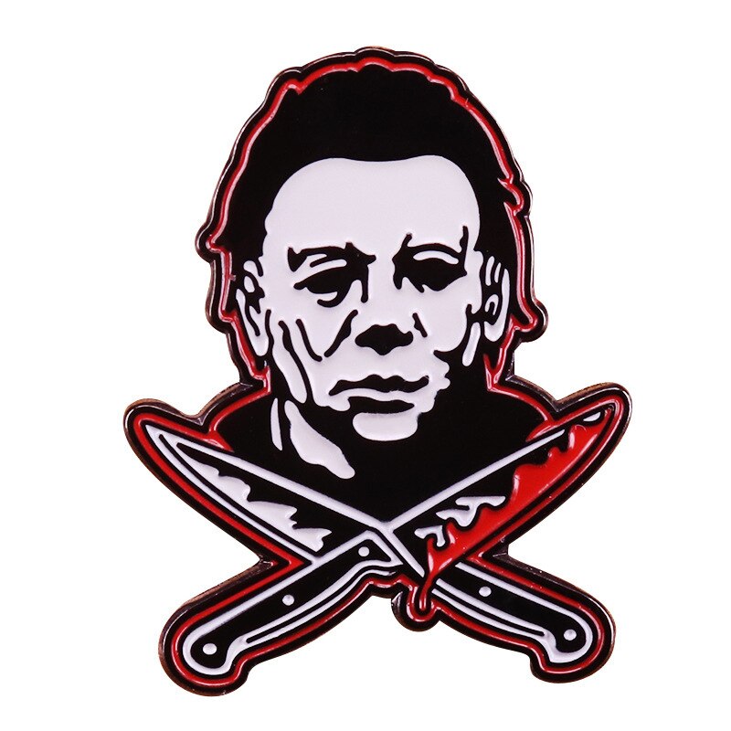 Michael Myers Brooch Moonlight Light Panic Horror Movie Badge