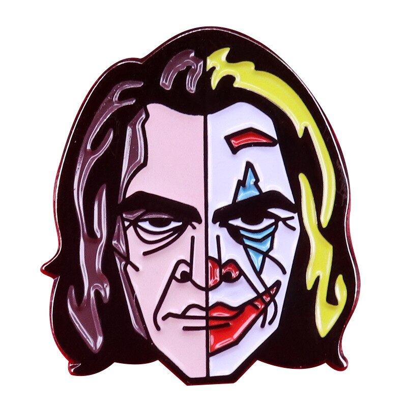 Joaquin Phoenix Clown Brooch Tragedy Comedy Art Fusion Badge