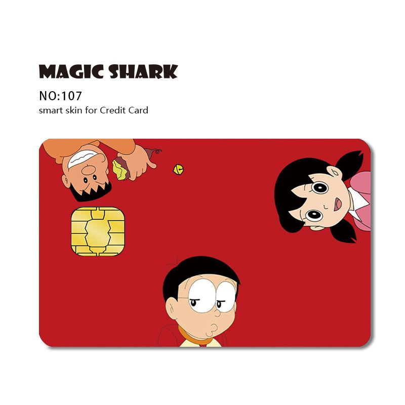 Magic Shark Matte Cartoon Cute Sticker Film Tape for Credit Card Debit Card Small Large Chip