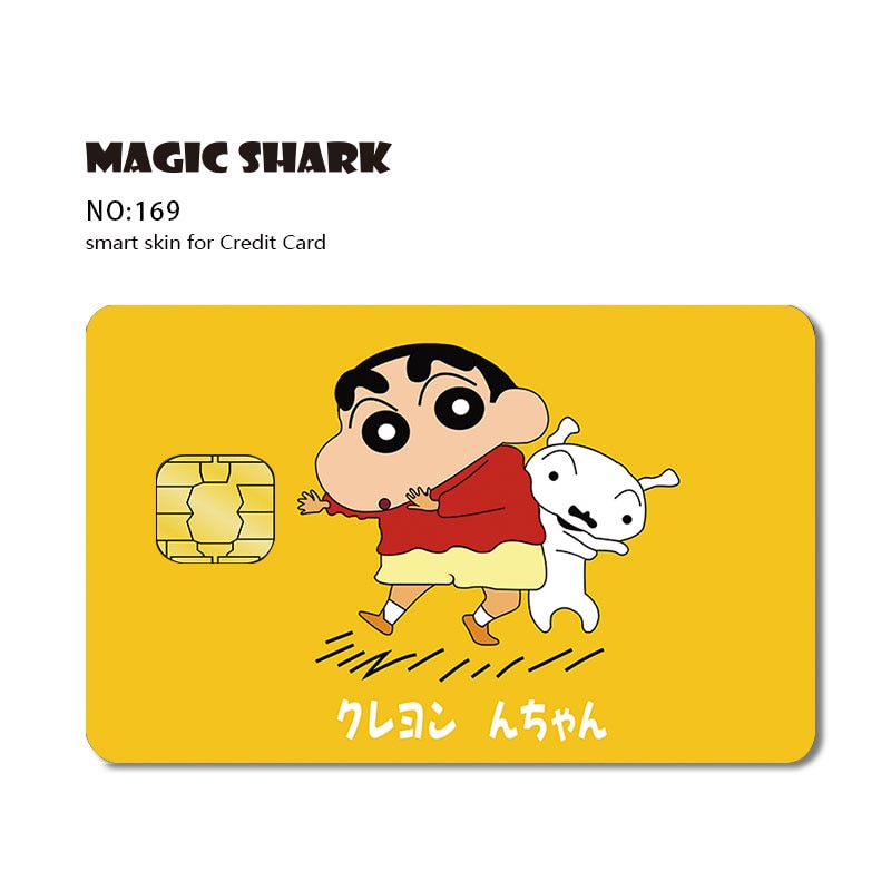Magic Shark Matte Cartoon Cute Sticker Film Tape for Credit Card Debit Card Small Large Chip