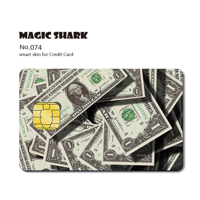 Magic Shark Matte 3M PVC Animie Skull Sticker Case Cover Skin Film for Credit Card Debt Card Small Big Chip