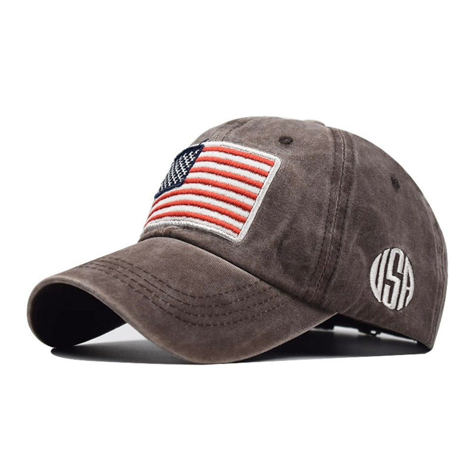 Men's USA American Flag Baseball Cap Men Tactical Army Cotton Military Hat US Unisex Hip Hop Hat Sport Caps Hats Outdoor