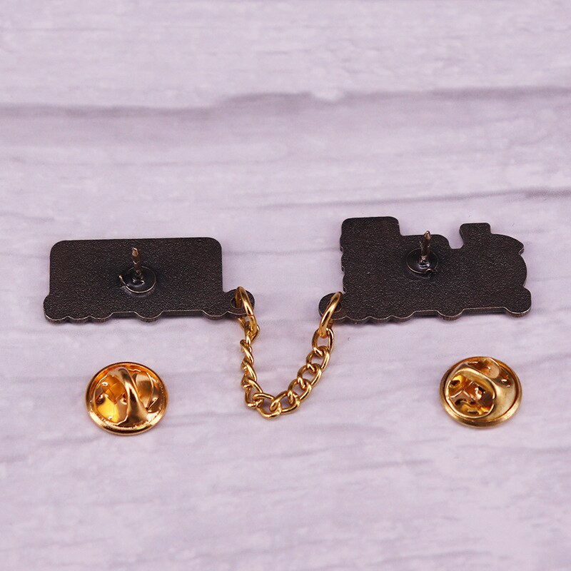 Limited express train brooch, magic train emblem, interesting shirt collar decoration