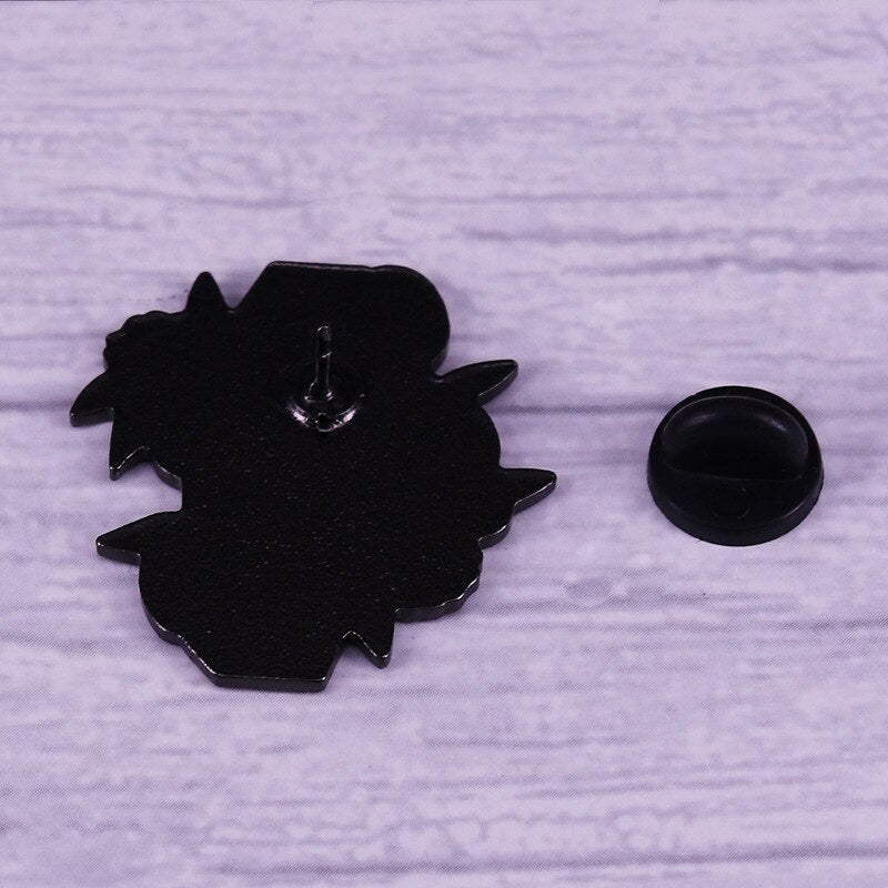 Let Me Sleep-Brooch Floral Coffin Badge Gothic Art Pin