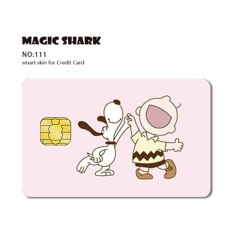 Magic Shark Matte Cartoon Cute Sticker Film Tape for Credit Card Debit Card Small Large Chip