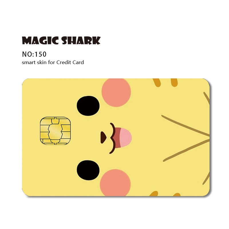 Magic Shark Matte Cartoon Cute Sticker Film Tape for Credit Card Debit Card Small Large Chip