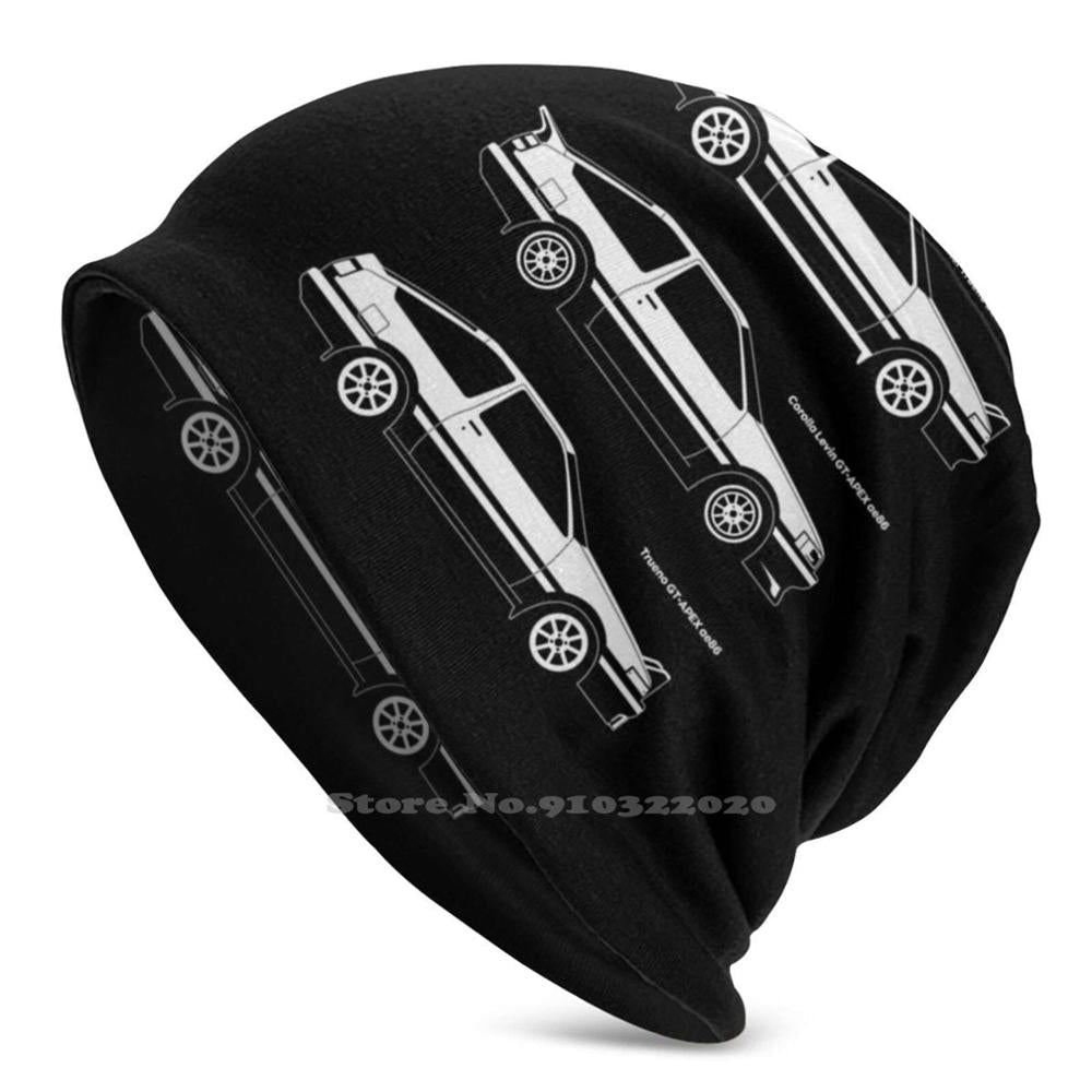 Toyota Ae86 Generations Unisex Thin Knitted Beanie 3D Diy Hats Toyota Ae86 Ae85