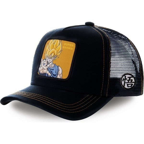 Newest Dragon Ball & Naruto Anime Mesh Cap Hot Style Patch Trucker Hat Curved Brim Baseball Cap Gorras Casquette