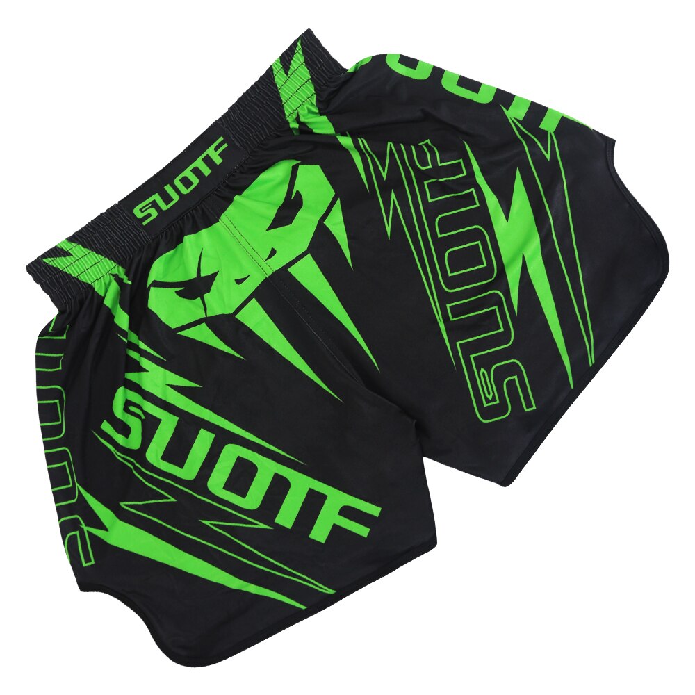 Men's Boxing Shorts MMA Printed Shorts Taekwondo Fighting Fitness Training Muay Thai Suit Children Sanda Kick Training Suit