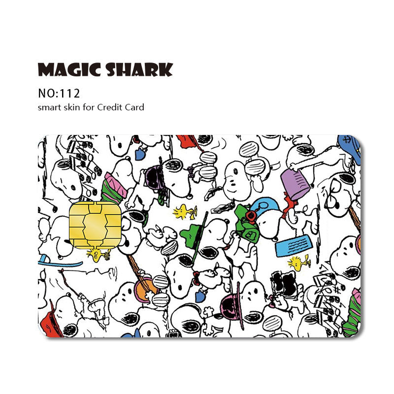 Magic Shark Matte Cartoon Cute Sticker Film Tape for Credit Card Debit Card Small Large Chip