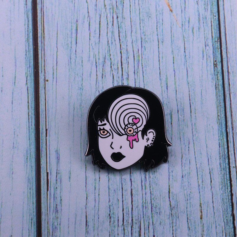 Junji Ito Horror Spooky Eyeball Brooch Horror Manga Inspiration Badge