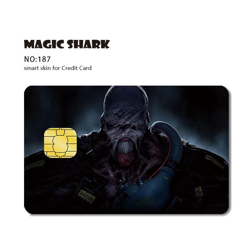 Matte 3M PVC Cartoon  Joker Half Cover Sticker Case Film for Big Small Chip Credit Debt Card