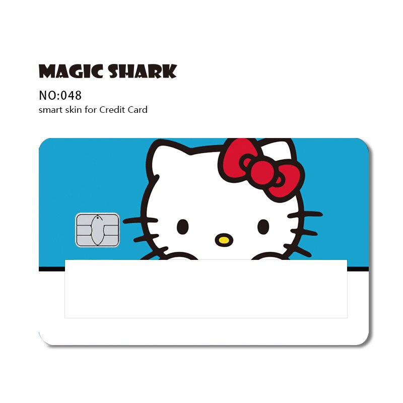 Magic Shark 2021 Fashion Matte Cute Cartoon PVC Window Credit Card Debit Card Sticker Film Skin Small Large Chip