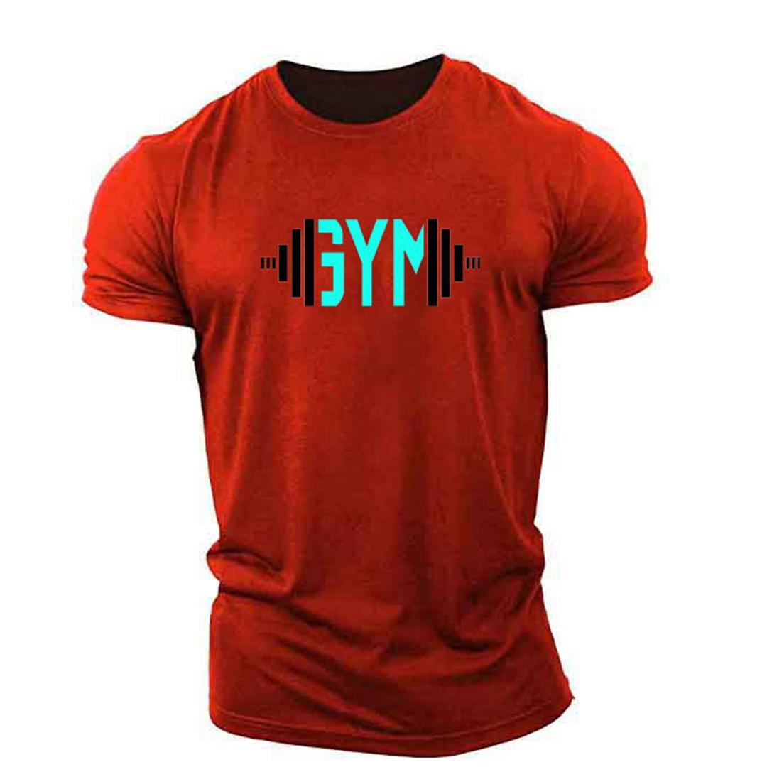Men's Exercise Fitness T-shirt Men's summer slim running Sports Short-sleeved fitness T-shirt Men T Shirt