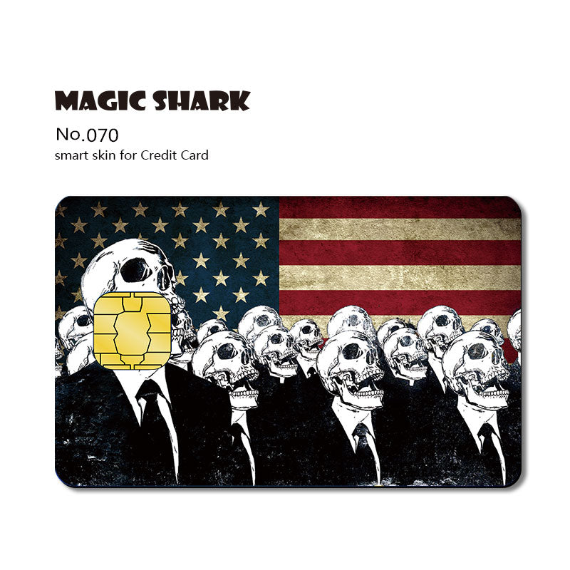 Matte 3M PVC Cartoon  Joker Half Cover Sticker Case Film for Big Small Chip Credit Debt Card
