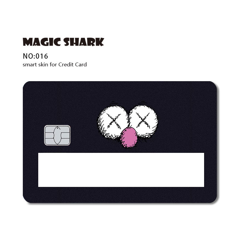 Magic Shark 2021 Fashion Matte Cute Cartoon PVC Window Credit Card Debit Card Sticker Film Skin Small Large Chip