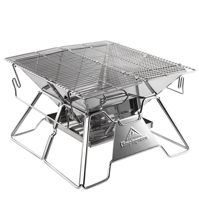 Portable Folding BBQ Grill Stove Campingmoon MT-2 Camping Barbecue Stove 34x35cm