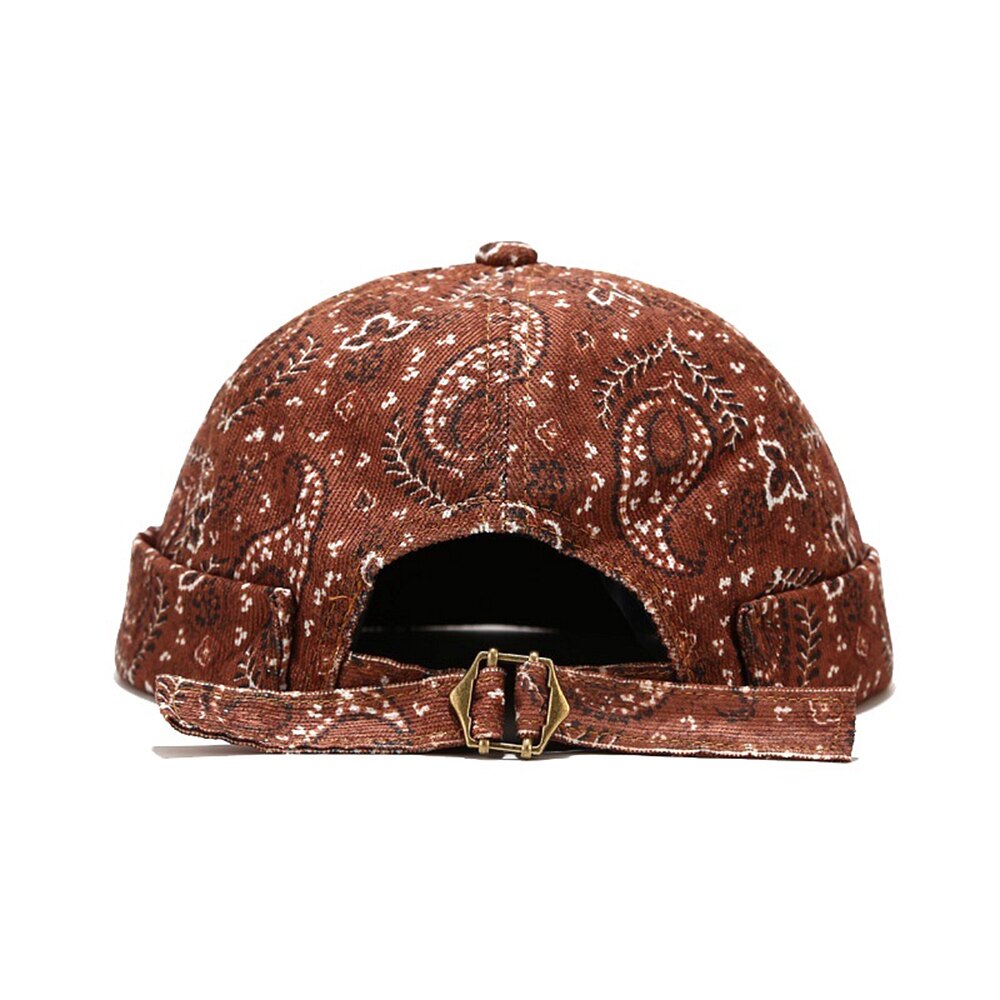 Men Women Retro Dome Melon Brimless Beanie Cap Unisex Skullcap Sailor Cotton Mechanic Trendy Color Elastic Panels Docker Hat