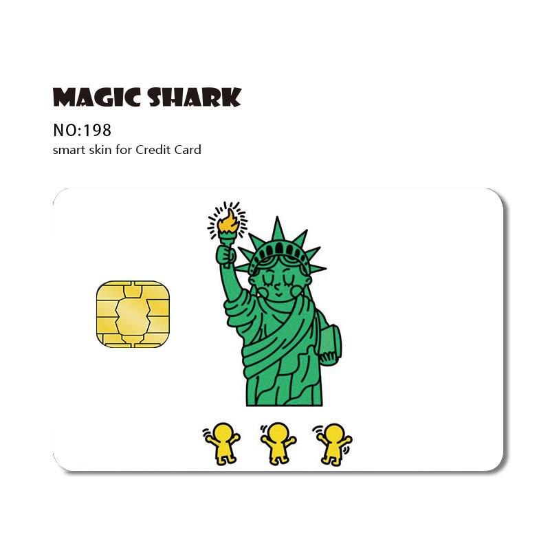 Matte 3M PVC Cartoon  Joker Half Cover Sticker Case Film for Big Small Chip Credit Debt Card