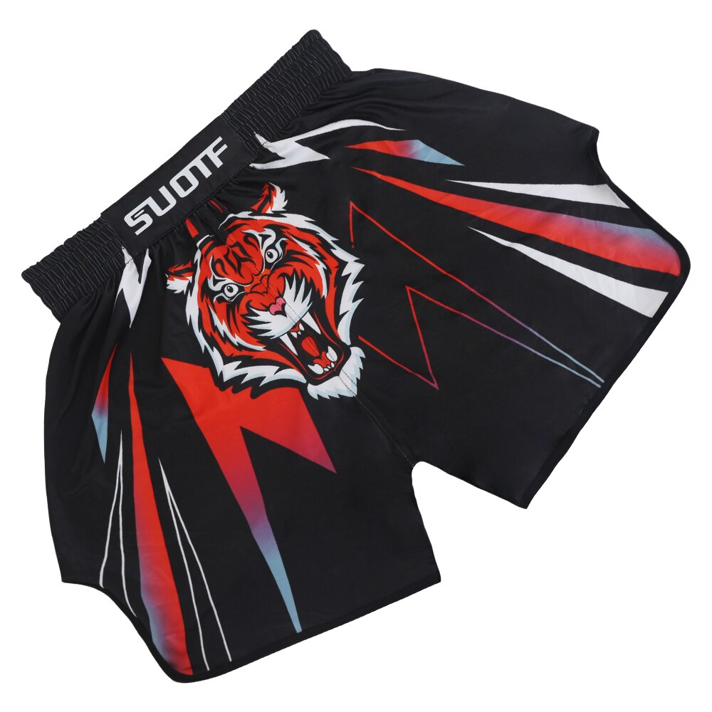 Men's Boxing Shorts MMA Printed Shorts Taekwondo Fighting Fitness Training Muay Thai Suit Children Sanda Kick Training Suit