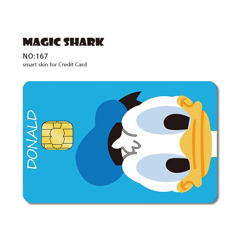 Magic Shark Matte Cartoon Cute Sticker Film Tape for Credit Card Debit Card Small Large Chip