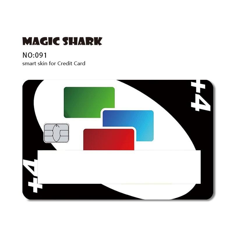 Magic Shark Poker Hunter Dog Out of Stock Car Snake Broke Black Card Window Sticker Film SKin Cover for Debit Credit Card
