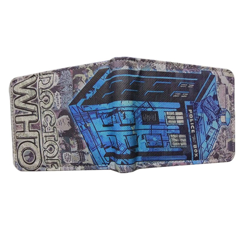 New Arrival Doctor Who Wallet  Blue Police Box PU Leather Bi-Fold Wallet With Coin Pocket