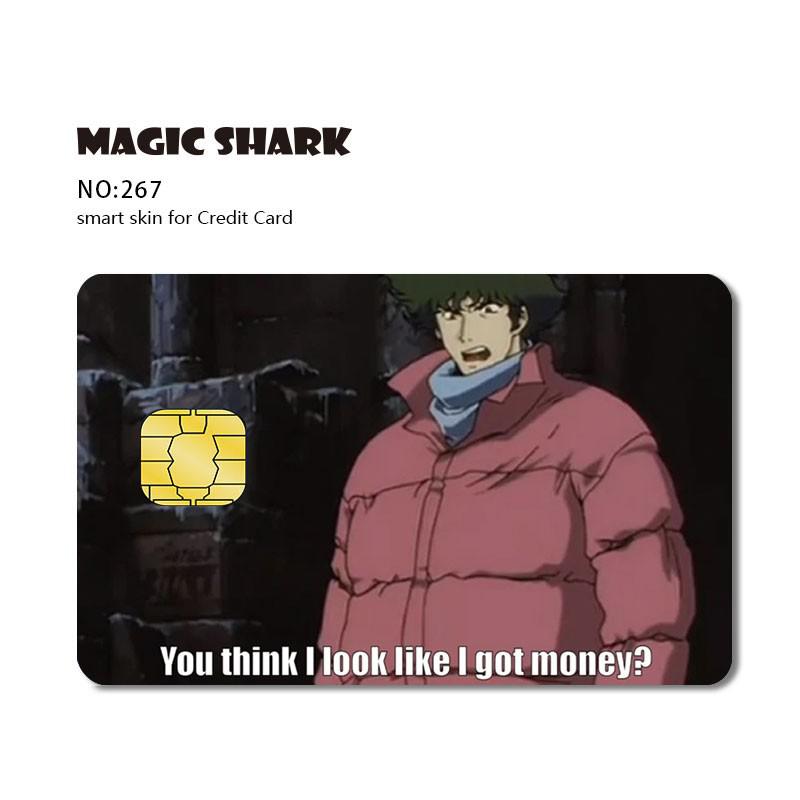 Magic Shark Funny Matte Hentai Money Blockbuster Stonks Credit Card Debit Card Skin Case Tape Sticker Film Big Small Chip