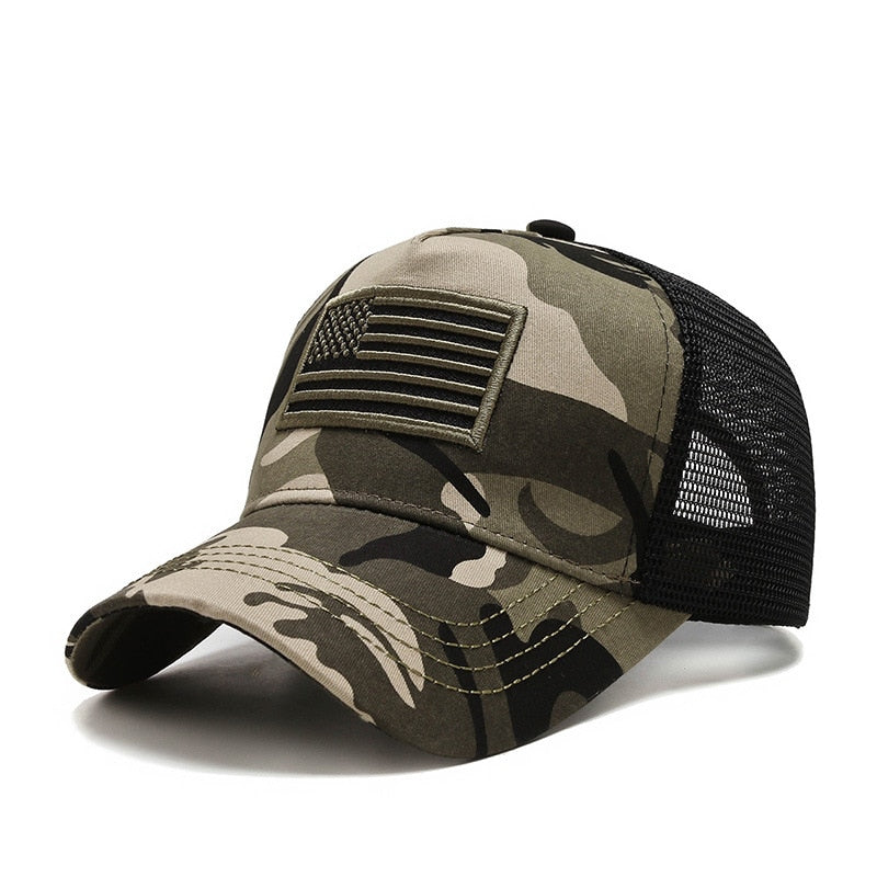 New Men Mesh Baseball Cap Men Women Tactical Army Military Dad Hat USA American