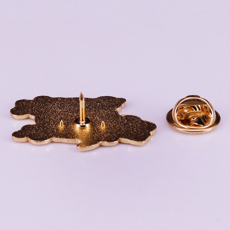 Magic moon cat brooch cat badge cute cartoon animal pin on a broom