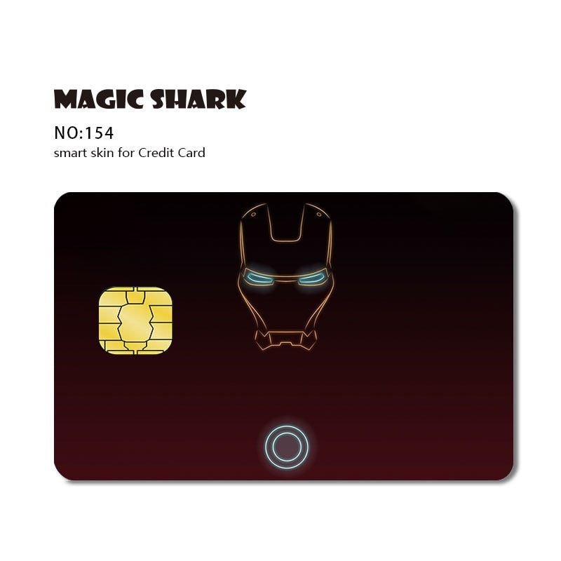Magic Shark Matte Cartoon Cute Sticker Film Tape for Credit Card Debit Card Small Large Chip