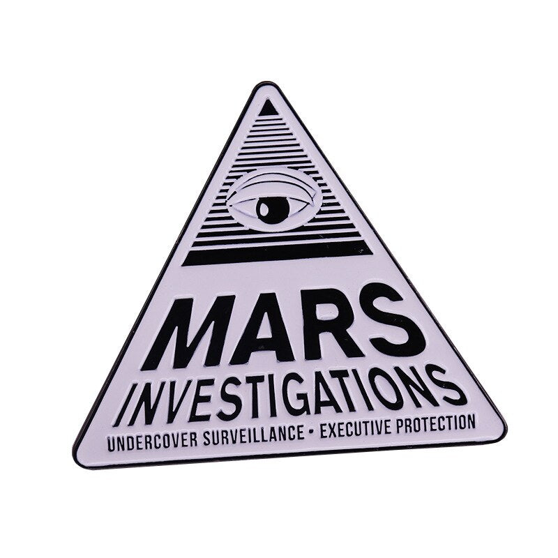 Mars survey logo brooch American TV series girl school detective inspiration badge