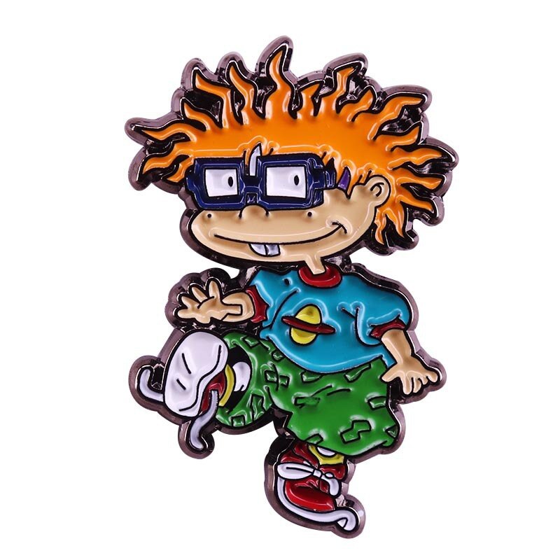 Naughty soldier Chuckie Finster cute cartoon brooch 90s nostalgic childhood badge