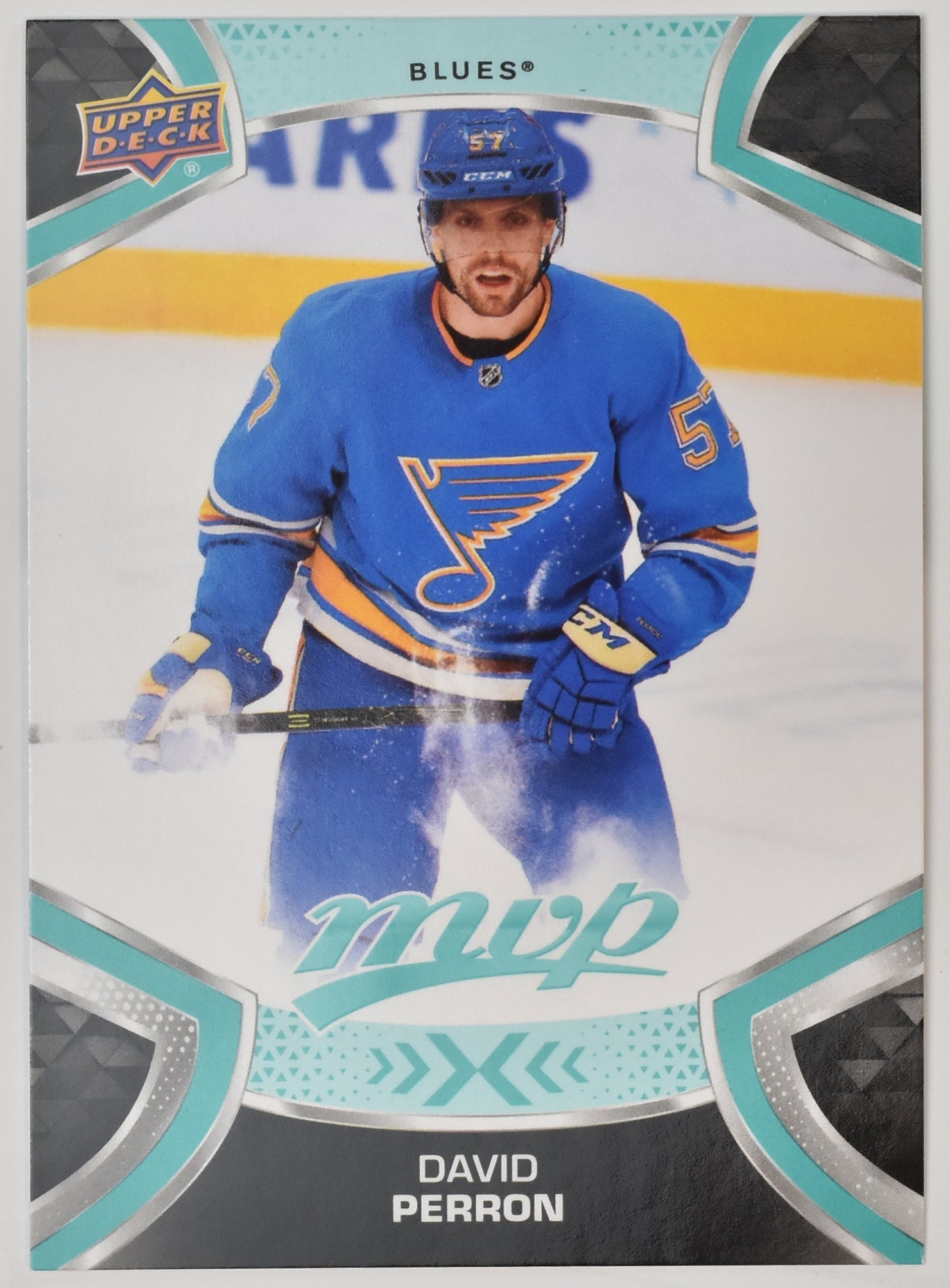 David Perron 57 St Louis Blues MVP NHL Hockey Card Upper Deck 2022 Mint