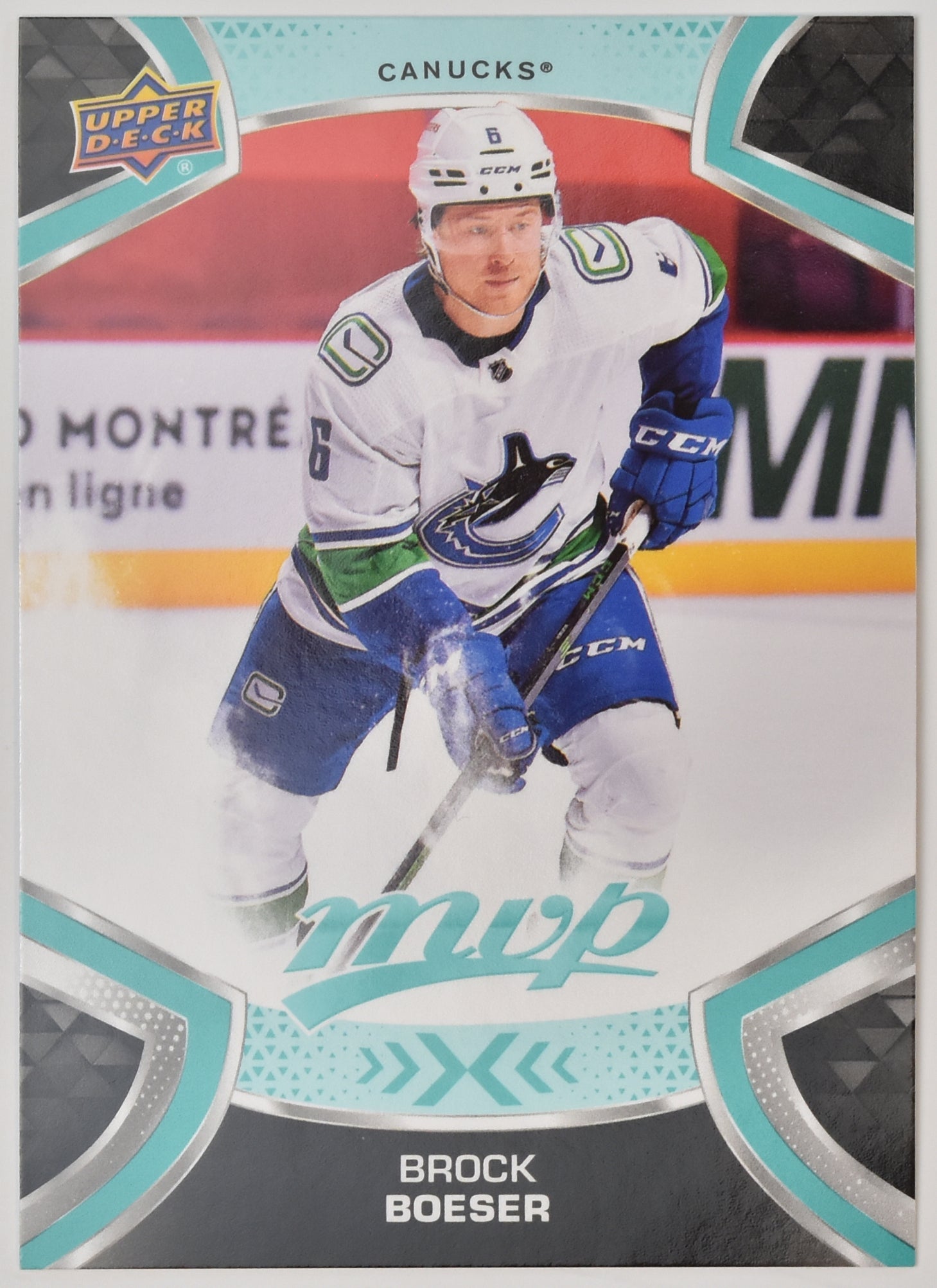 Brock Boeser 6 MVP NHL Hockey Card Upper Deck 2021-2022