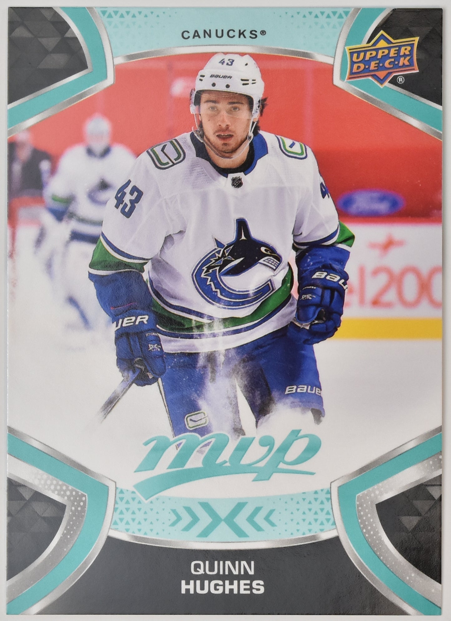 Quinn Hughes 43 MVP NHL Hockey Card Upper Deck 2021-2022