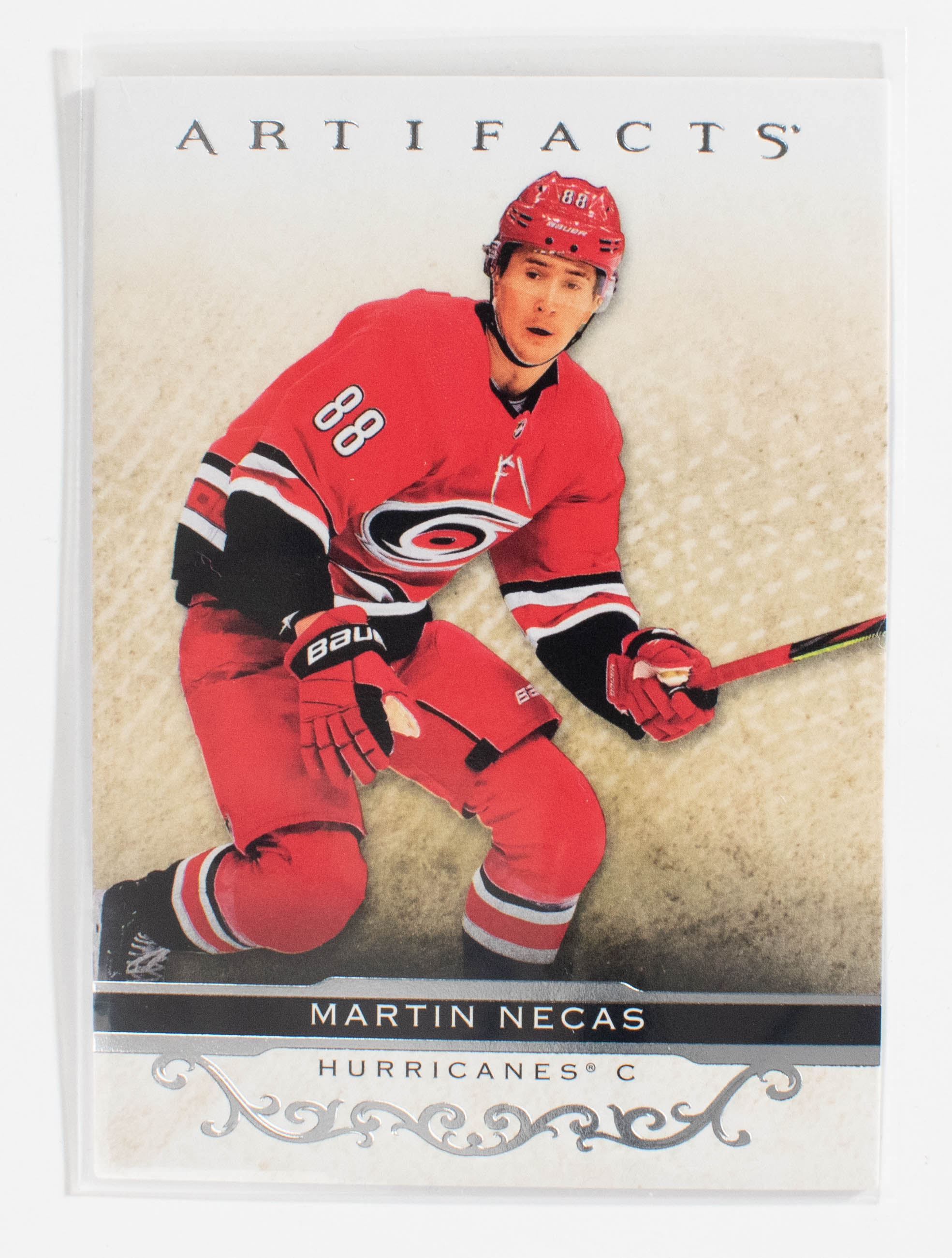 Martin Necas 76 Hurricanes Artifacts 21-22 Silver