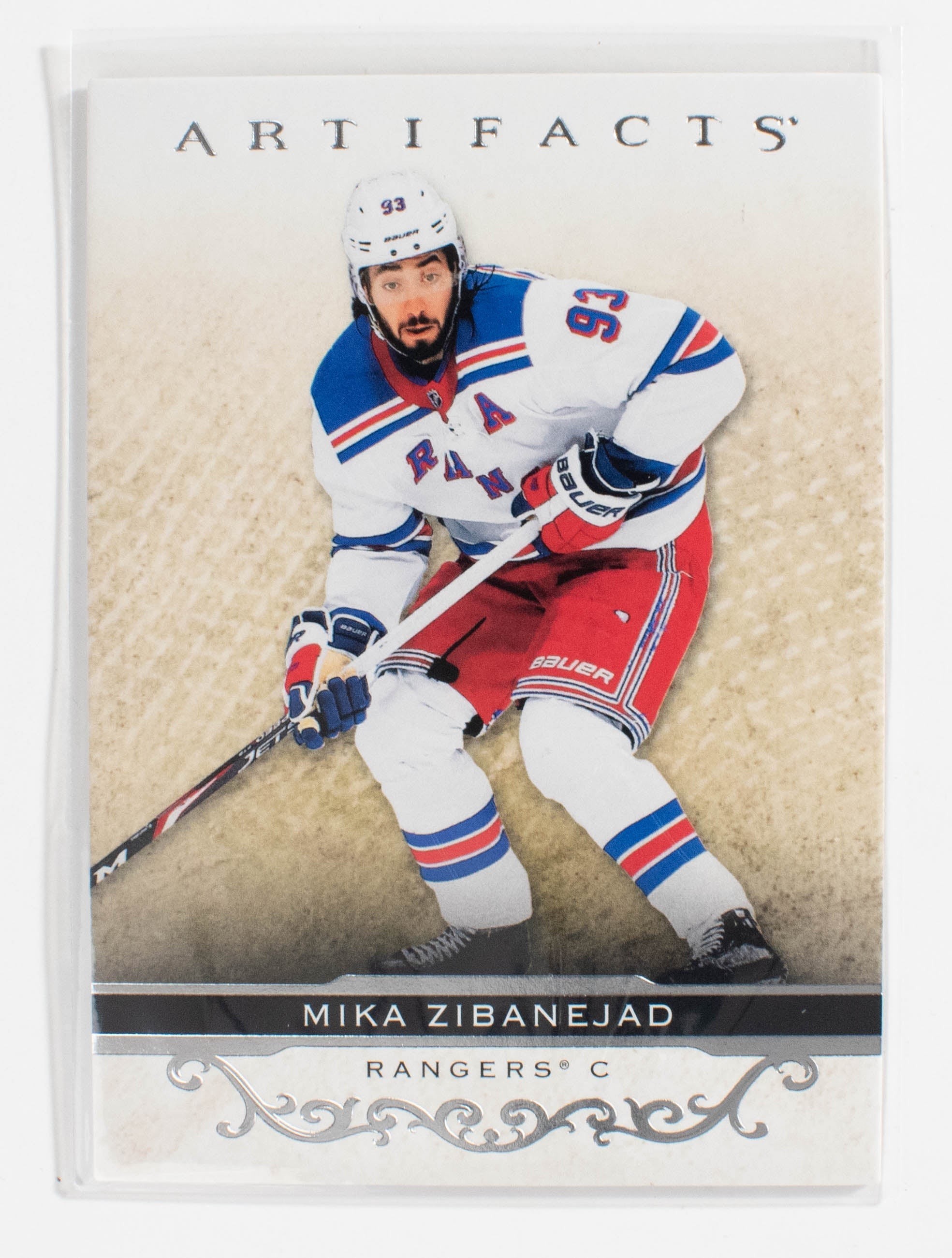 Mika Zibanejad 69 Artifacts Hockey 21-22 UD Silver Rangers
