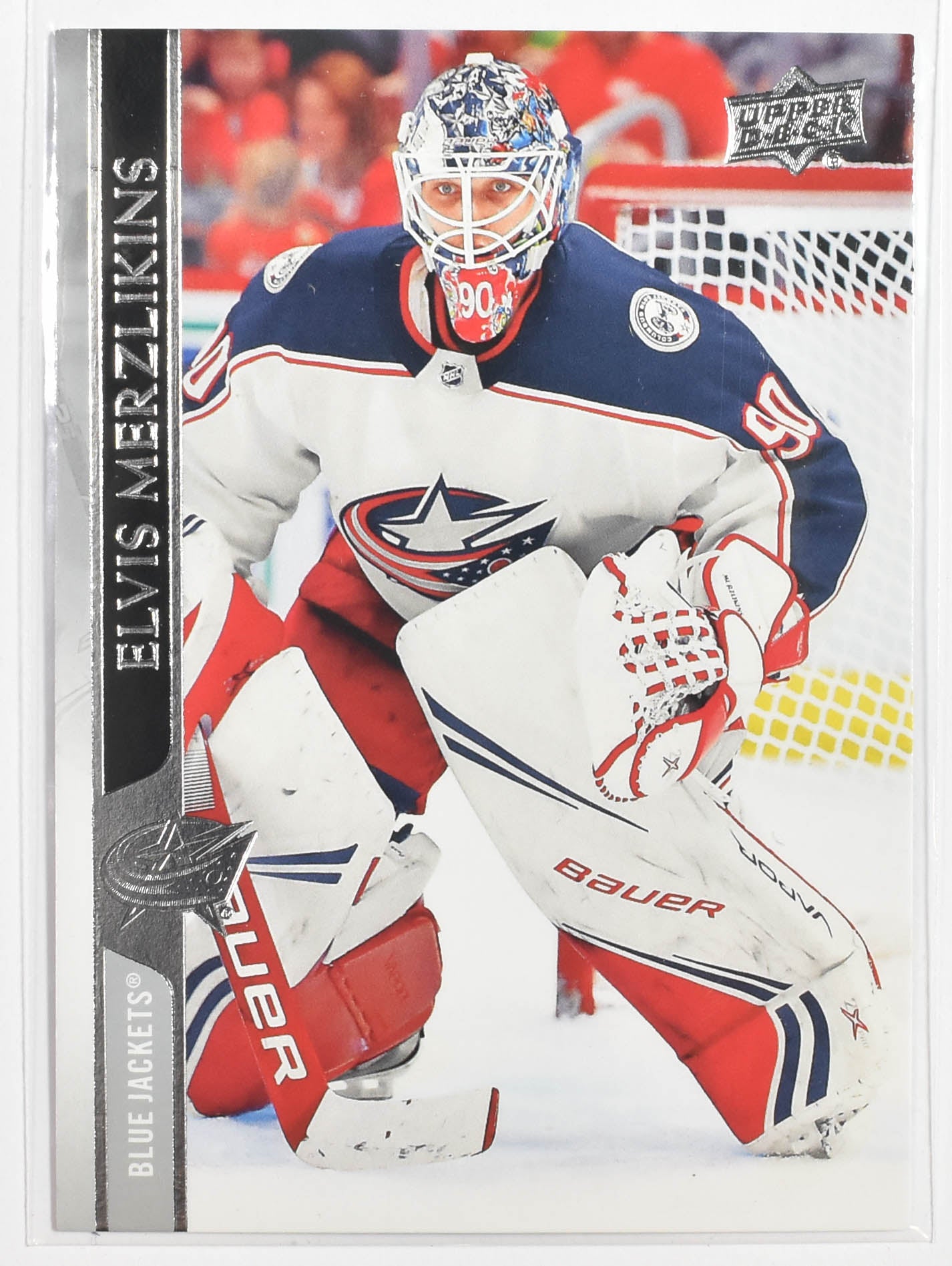 Elvis Merzlikins 55 Columbus Blue Jackets Upper Deck 2021 Extended Series