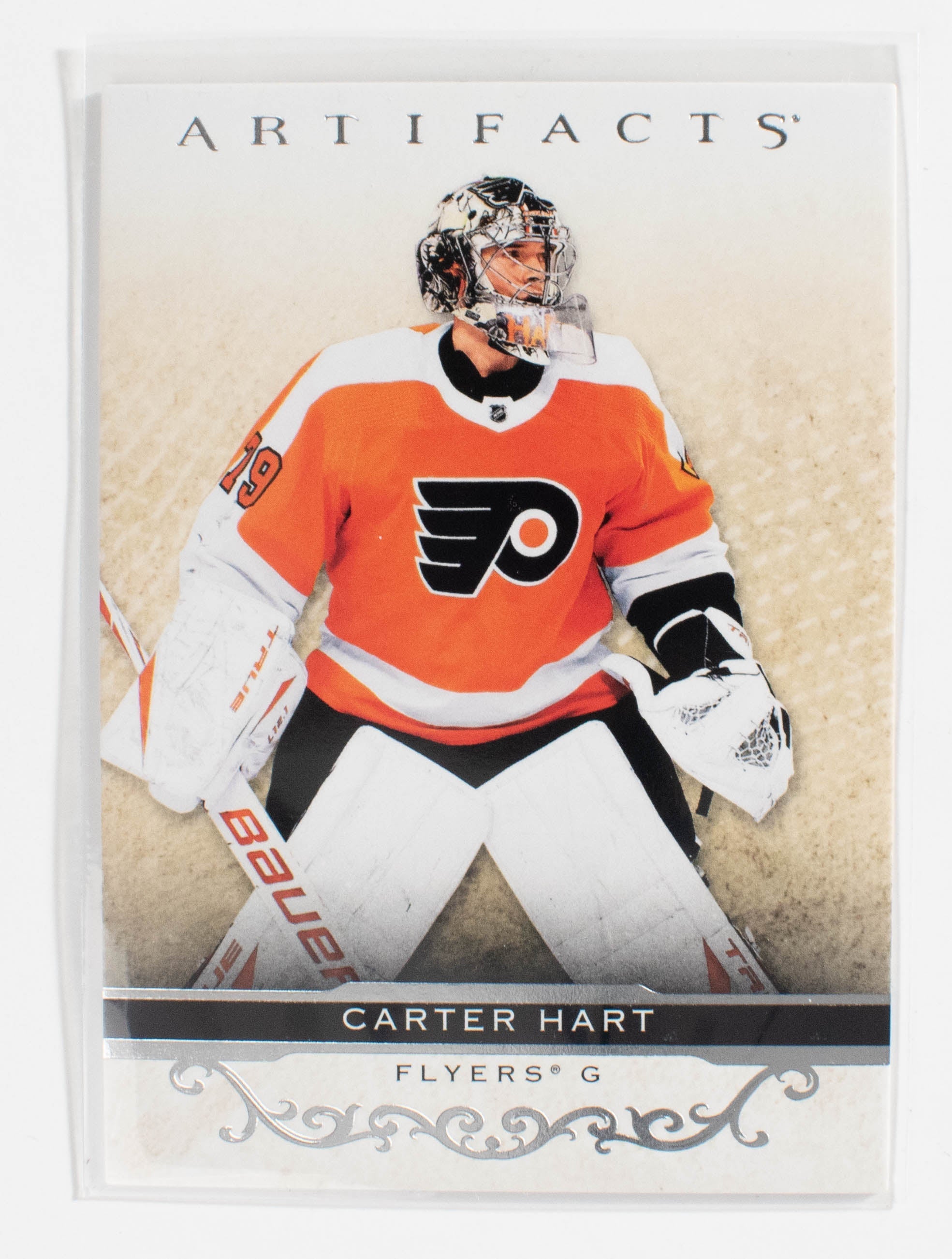 Carter Hart 9 Philly Artifacts Hockey 21-22 UD Silver