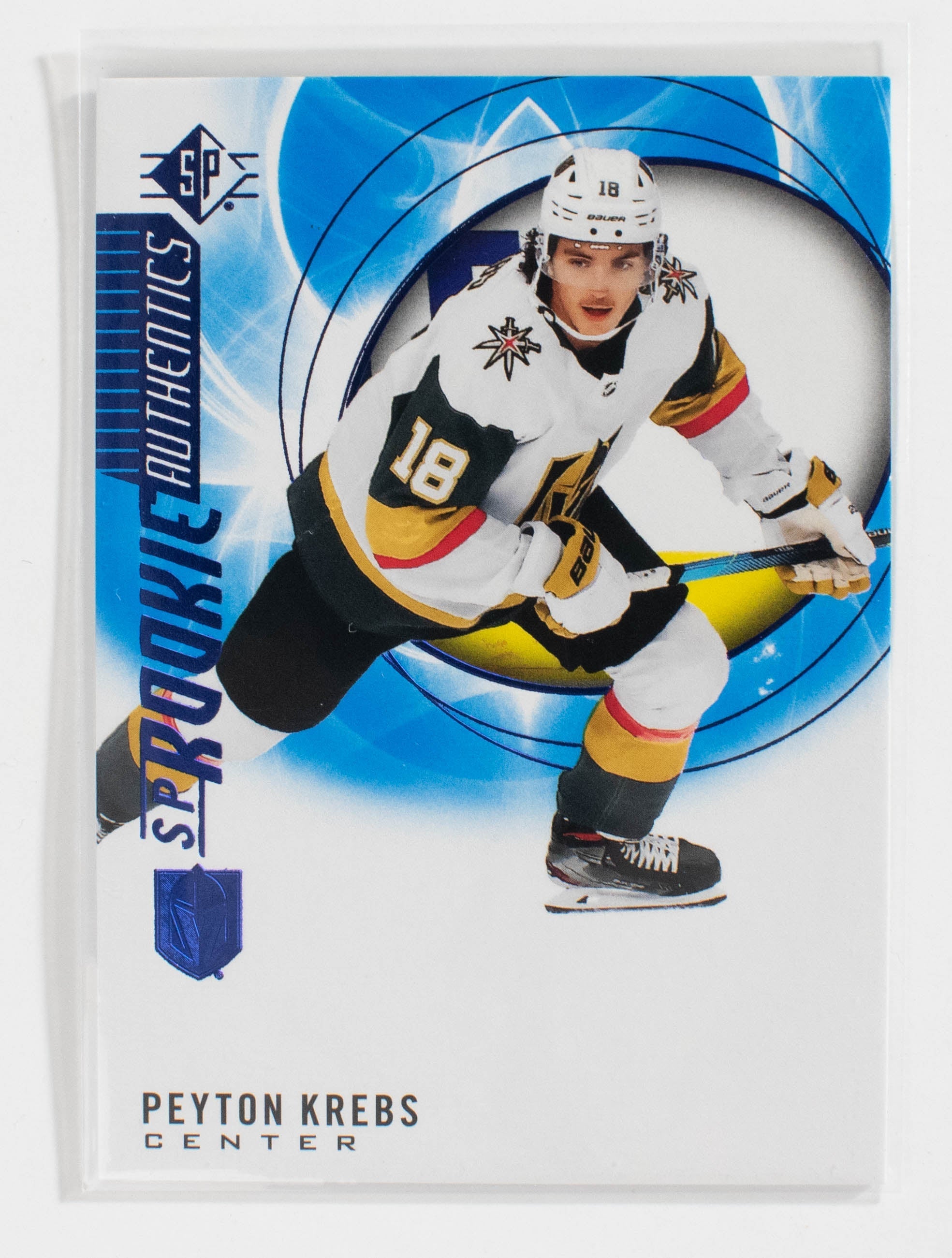Peyton Krebs 106 RC SP Authentics 2021 Hockey Knights