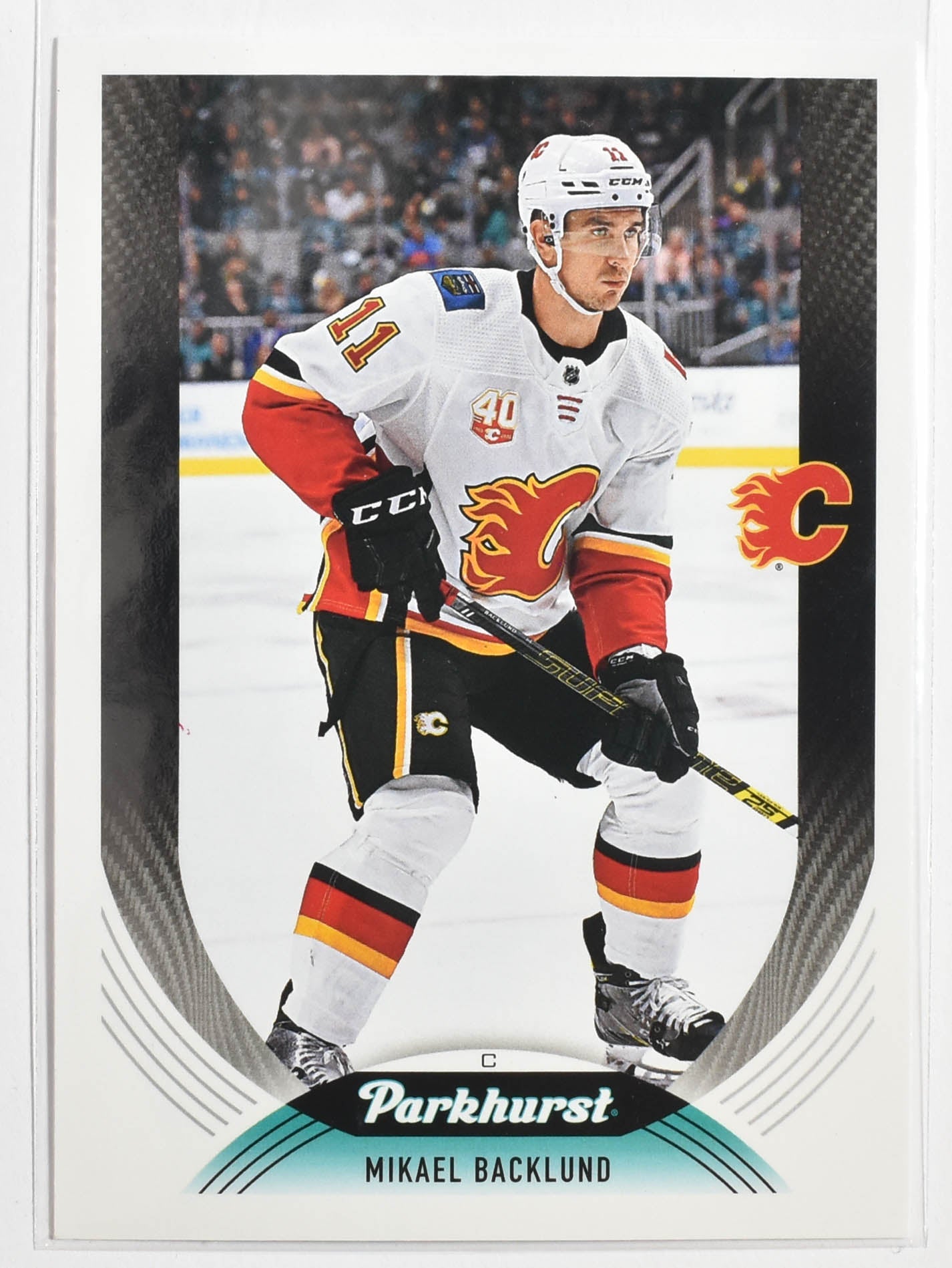 Mikael Backlund 45 Calgary Flames Parkhurst Upper Deck Hockey 2020 - 2021