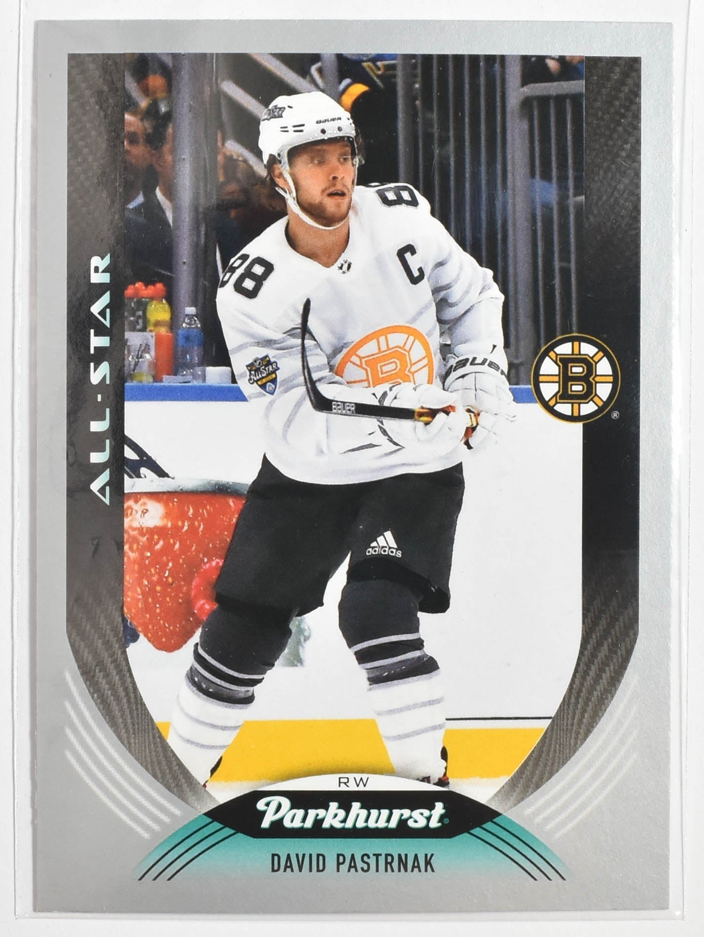 David Pastrnak 230 Boston Bruins Parkhurst Upper Deck Hockey 2020 - 2021